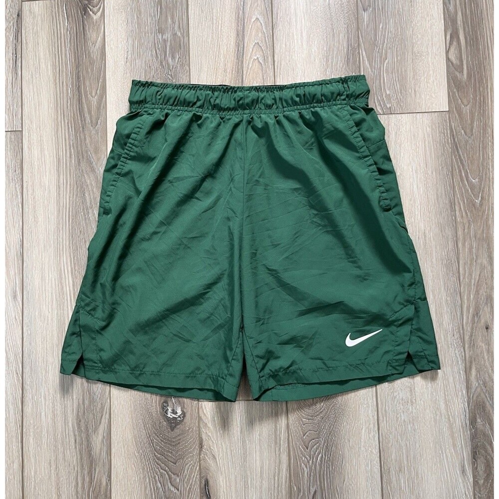 Nike Dri-FIT Challenger Woven Athletic Training Running Shorts Green Mens Sz S